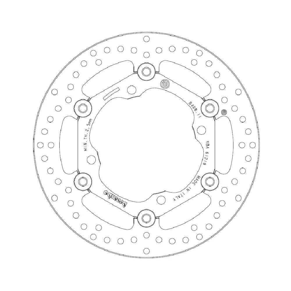Brembo Serie Oro Floating Disc - 78B40811 4 Brembo Serie Oro Floating Disc - 78B40811 - Image 2