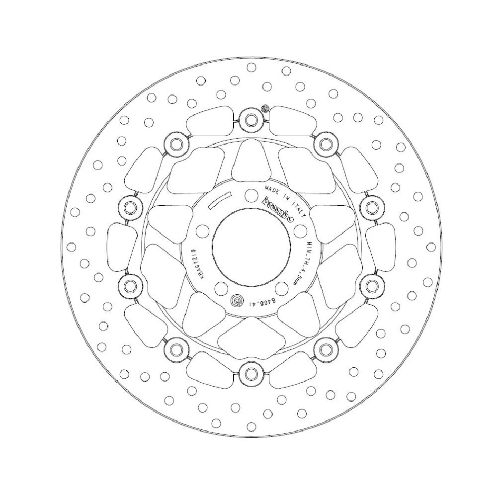 Brembo Serie Oro Floating Disc - 78B40841 3 Brembo Serie Oro Floating Disc - 78B40841 - Image 2