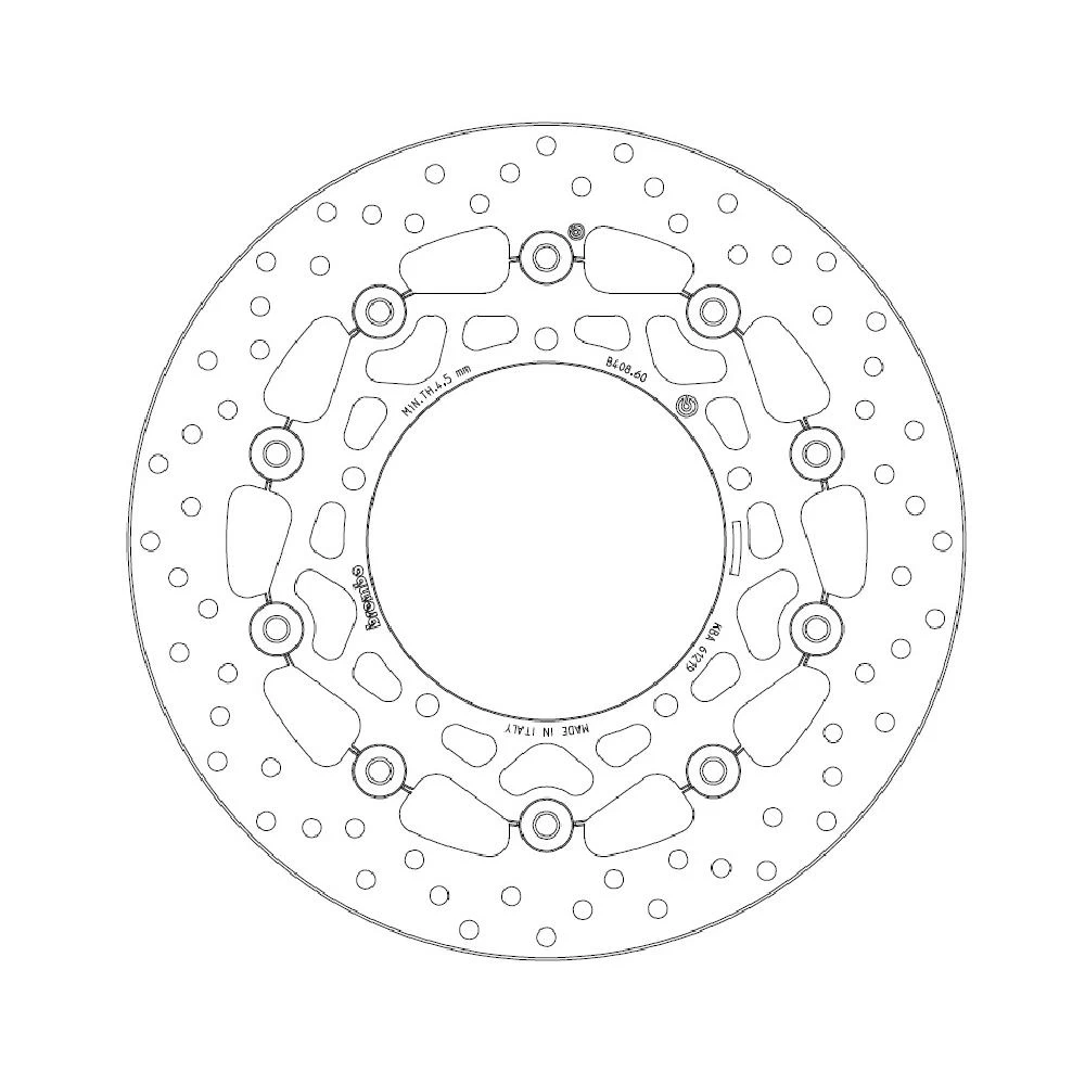 Brembo Serie Oro Floating Disc - 78B40860 4 Brembo Serie Oro Floating Disc - 78B40860 - Image 2