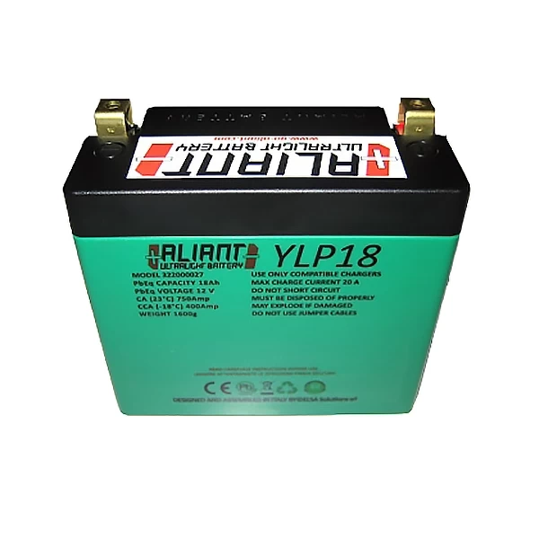 Aliant Lithium Motorcycle Battery - YLP18 3 Aliant Lithium Motorcycle Battery - YLP18