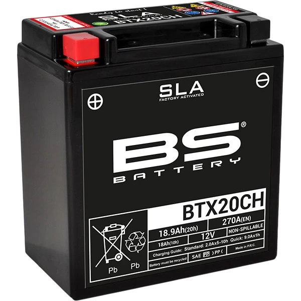 BS Batteries Motorcycle Battery - SLA Sealed Lead Acid BTX20CH / YTX20CH-BS 3 BS Batteries Motorcycle Battery - SLA Sealed Lead Acid BTX20CH / YTX20CH-BS