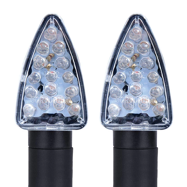 Oxford Arrow Long Stem Indicators - Black - Clear Lens 3 Oxford Arrow Long Stem Indicators - Black - Clear Lens