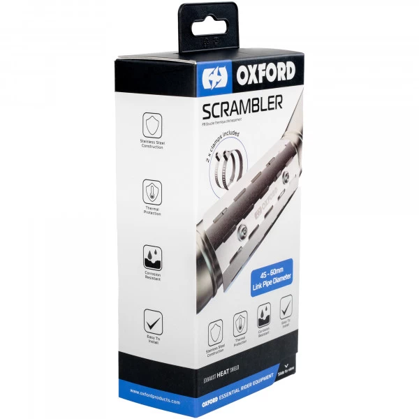 Oxford Scrambler Exhaust Heat Shield 5 Oxford Scrambler Exhaust Heat Shield - Image 3