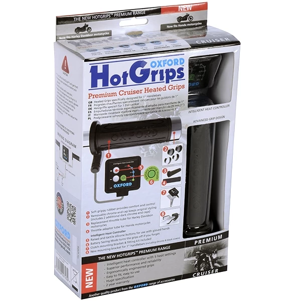 Oxford Heated Premium Hot Grips - Cruiser 3 Oxford Heated Premium Hot Grips - Cruiser