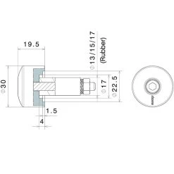Rizoma MA534 Cylindrical Bar Ends -Pro Moto Shop rizoma ma534 bar ends detail6